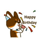 Love Corgi (Cute tricolor)（個別スタンプ：34）