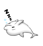 マツゲの白イルカ（個別スタンプ：21）