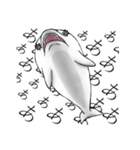 マツゲの白イルカ（個別スタンプ：22）