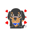 I love Dachshunds.~可愛いダックスの日常~（個別スタンプ：4）