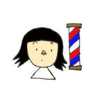 おかっぱちゃんと猫くん（個別スタンプ：6）
