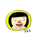 おかっぱちゃんと猫くん（個別スタンプ：21）