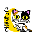 三毛猫と月（個別スタンプ：19）