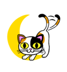 三毛猫と月（個別スタンプ：34）