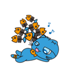 Bluecat the first words（個別スタンプ：21）