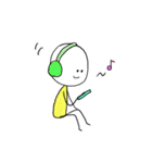 The boy comes from doodle world.（個別スタンプ：35）