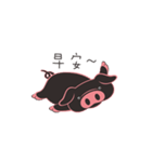 Little Black Pig（個別スタンプ：3）