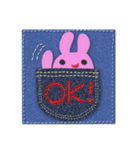 フェルト＆デニム（個別スタンプ：1）