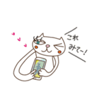 ☆アイドル好き白ネコ きらきらnekoたん☆（個別スタンプ：2）