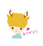 Deer Boy ＆ friends (Japanese Ver.)（個別スタンプ：3）
