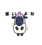 手描きの羊(サフォーク種)（個別スタンプ：9）