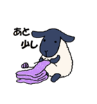 手描きの羊(サフォーク種)（個別スタンプ：11）