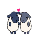 手描きの羊(サフォーク種)（個別スタンプ：30）