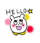 白クマのハッピー（個別スタンプ：1）