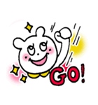 白クマのハッピー（個別スタンプ：12）