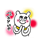 白クマのハッピー（個別スタンプ：33）