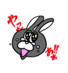 白黒つけろうさぎ（個別スタンプ：4）