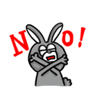 白黒つけろうさぎ（個別スタンプ：6）
