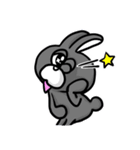 白黒つけろうさぎ（個別スタンプ：10）