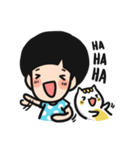 Ducky Boy ＆ Tiny Kitten（個別スタンプ：18）