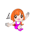 ORANGE GIRL mood articles（個別スタンプ：1）