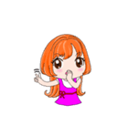 ORANGE GIRL mood articles（個別スタンプ：3）