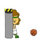 バスケをするライオンさん（個別スタンプ：8）