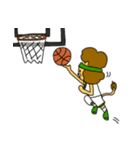 バスケをするライオンさん（個別スタンプ：21）