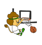 バスケをするライオンさん（個別スタンプ：23）