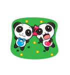 キュートなパンダのバレンタインカップル（個別スタンプ：20）