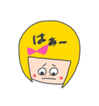 黄色いヘアーの女の子（個別スタンプ：3）