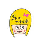 黄色いヘアーの女の子（個別スタンプ：9）