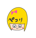 黄色いヘアーの女の子（個別スタンプ：16）