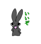 ツンデレ黒うさぎ ～櫟さん～（個別スタンプ：5）