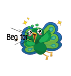 緑の孔雀（個別スタンプ：7）