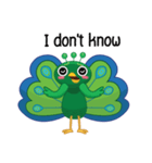 緑の孔雀（個別スタンプ：23）