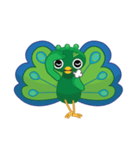 緑の孔雀（個別スタンプ：24）