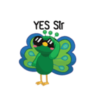 緑の孔雀（個別スタンプ：28）