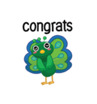 緑の孔雀（個別スタンプ：30）