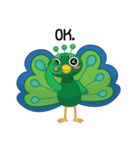 緑の孔雀（個別スタンプ：31）