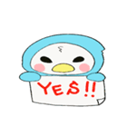 ペンギンになりたいアヒルのぴーすけ。（個別スタンプ：1）