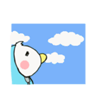 ペンギンになりたいアヒルのぴーすけ。（個別スタンプ：13）