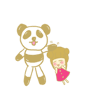 Girl with panda（個別スタンプ：25）