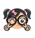 Cute girl with black glasses（個別スタンプ：8）