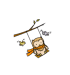 フクロウの師匠と弟子（個別スタンプ：22）