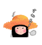 麦わら帽子少女 (日本)（個別スタンプ：15）