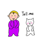 The Baby and white cat（個別スタンプ：5）