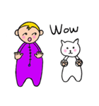 The Baby and white cat（個別スタンプ：9）