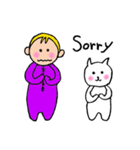 The Baby and white cat（個別スタンプ：13）