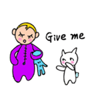 The Baby and white cat（個別スタンプ：15）